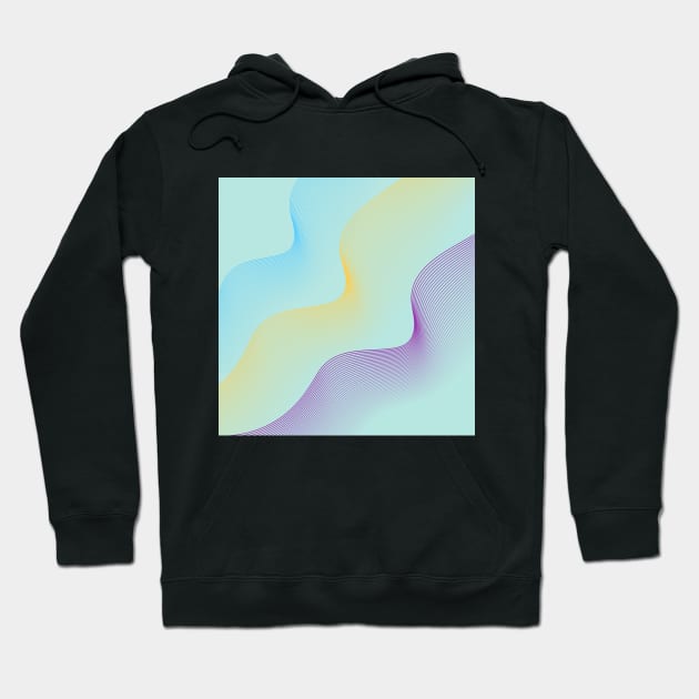 rainbow,the countless lines,mint,Exquisite curved shape Hoodie by zzzozzo